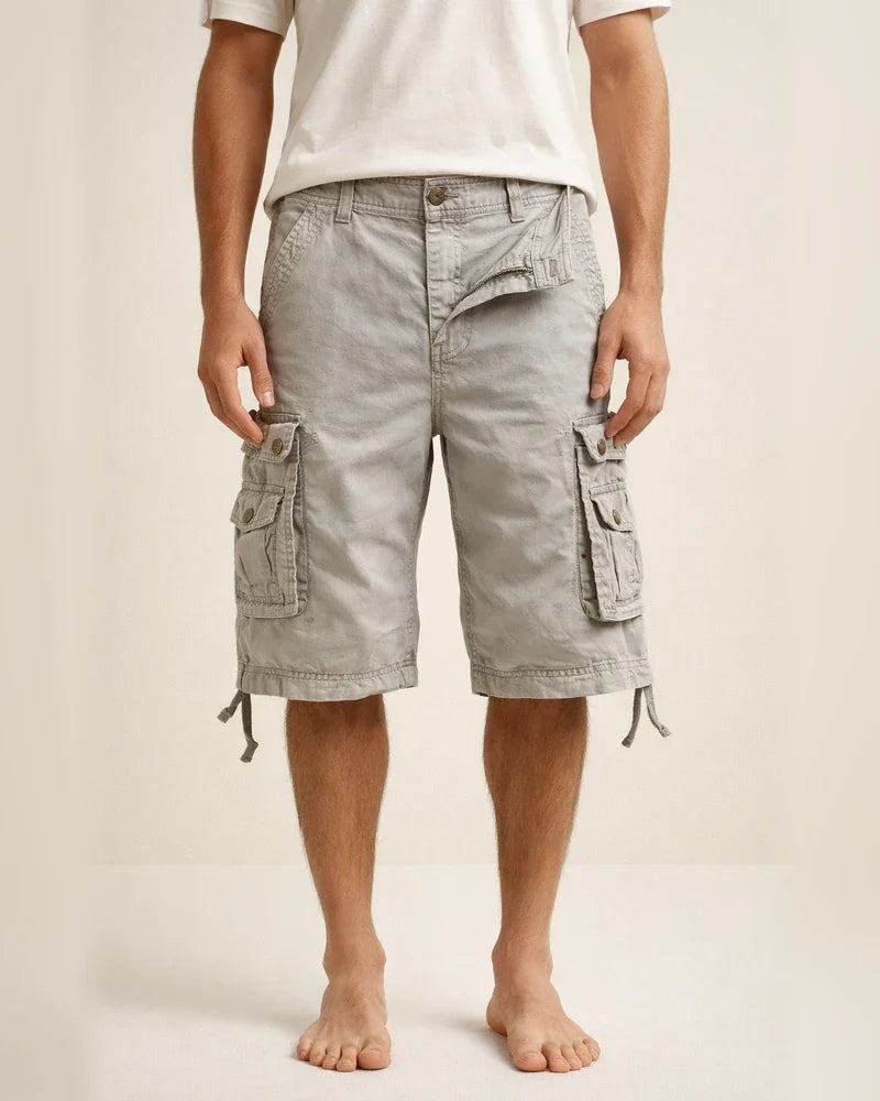 Men's Cargo Shorts Bermuda Shorts Work Shorts Hiking Shorts Leg Drawstring Multi Pocket 6 Pocket Plain Knee Length Sports Outdoor Going Out Cotton Streetwear Classic Black Red | JRSEE:4b9cce10-ffbf-4b01-8fba-eb0bb02a5b56