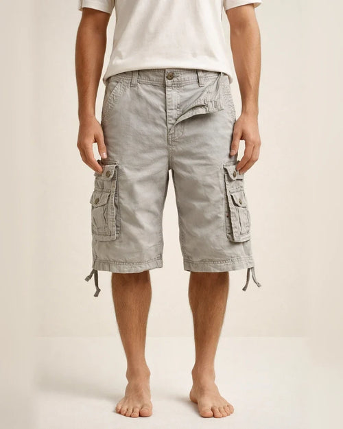 Men's Cargo Shorts Bermuda Shorts Work Shorts Hiking Shorts Leg Drawstring Multi Pocket 6 Pocket Plain Knee Length Sports Outdoor Going Out Cotton Streetwear Classic Black Red | JRSEE:4b9cce10-ffbf-4b01-8fba-eb0bb02a5b56