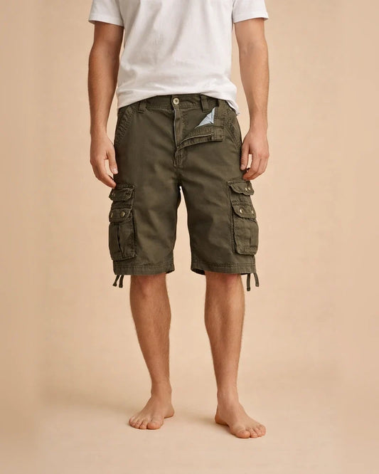 Men's Cargo Shorts Bermuda Shorts Work Shorts Hiking Shorts Leg Drawstring Multi Pocket 6 Pocket Plain Knee Length Sports Outdoor Going Out Cotton Streetwear Classic Black Red | JRSEE:bc42b10d-a541-4c43-b5ee-3c3ef20f47ab