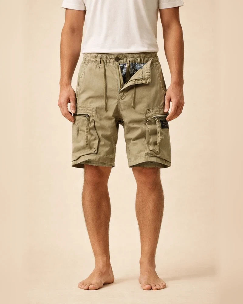Men's Cargo Shorts Hiking Shorts Elastic Waist Multi Pocket Multiple Pockets Plain Comfort Breathable Knee Length Casual Daily Fashion Streetwear ArmyGreen Black | JRSEE:2734fe85-83bd-4535-8ea6-ed2d1f15b2b4