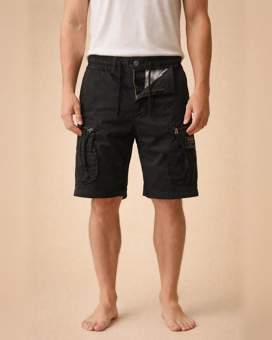 Men's Cargo Shorts Hiking Shorts Elastic Waist Multi Pocket Multiple Pockets Plain Comfort Breathable Knee Length Casual Daily Fashion Streetwear ArmyGreen Black | JRSEE:41d5d3ad-9b18-4cda-8a2c-2ffaa9a8bd13