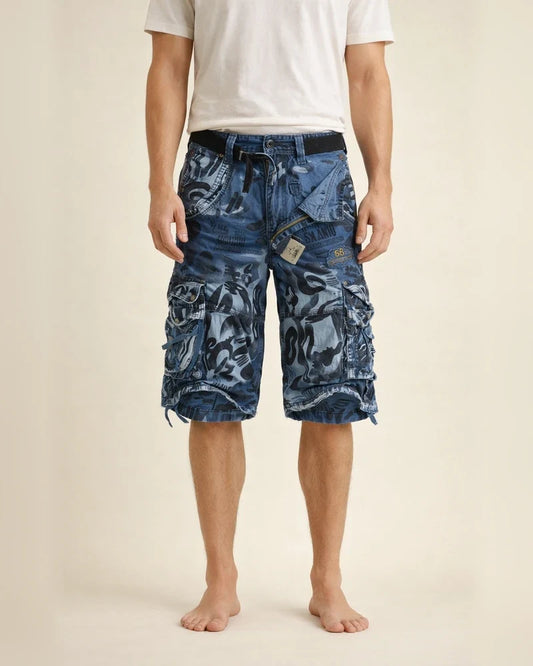 Men's Cargo Shorts Hiking Shorts Multi Pocket Camouflage Camo / Camouflage Knee Length Daily Streetwear Vintage Army Green Blue | JRSEE:5429a0c5-86ce-4cfe-8c05-288a4944268d