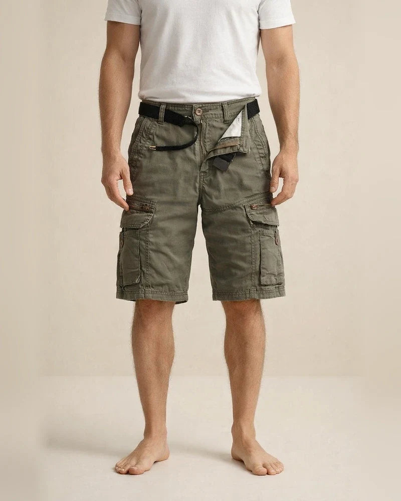 Men's Cargo Shorts Hiking Shorts Zipper Pocket Flap Pocket Plain Comfort Breathable Outdoor Daily Going out 100% Cotton Fashion Casual Black Army Green | JRSEE:ae6dd307-87bd-4811-badc-365656b4126d