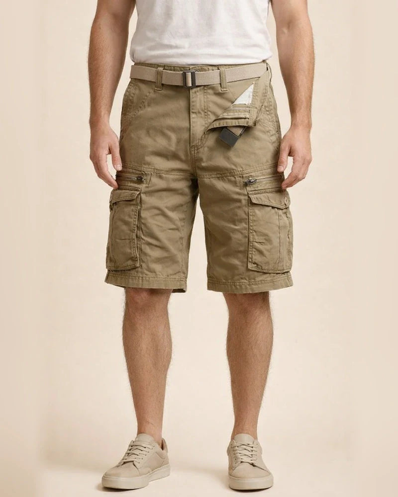 Men's Cargo Shorts Hiking Shorts Zipper Pocket Flap Pocket Plain Comfort Breathable Outdoor Daily Going out 100% Cotton Fashion Casual Black Army Green | JRSEE:5ba9f31b-35ff-452a-a1d4-4c89b0a5d092