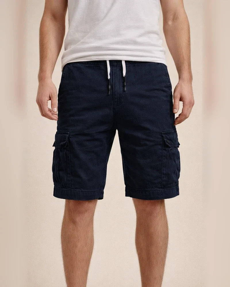 Men's Cargo Shorts Multi Pocket Map Outdoor Sports Knee Length Holiday Going Out Weekend 100% Cotton Shorts Slim Lake Blue Navy Inelastic | JRSEE:bf0aec40-6712-48b3-9811-2995e91773ca