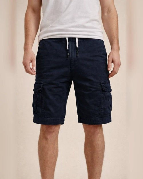 Men's Cargo Shorts Multi Pocket Map Outdoor Sports Knee Length Holiday Going Out Weekend 100% Cotton Shorts Slim Lake Blue Navy Inelastic | JRSEE:bf0aec40-6712-48b3-9811-2995e91773ca