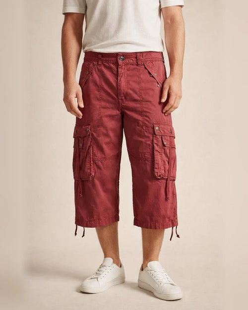 Men's Cargo Shorts Shorts Hiking Shorts Leg Drawstring 6 Pocket Plain Comfort Outdoor Daily Going Out Cotton Blend Fashion Streetwear Wine Army Green | JRSEE:ef987e43-2d41-417b-ad93-b3a9a6e8a1f2