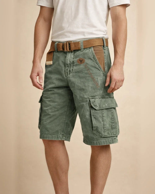 Men's Cargo Shorts Shorts Hiking Shorts Multi Pocket Plain Wearable Short Outdoor Daily 100% Cotton Designer Casual ArmyGreen Black | JRSEE:53c2f295-ee1f-438b-bba0-3a19c092d579