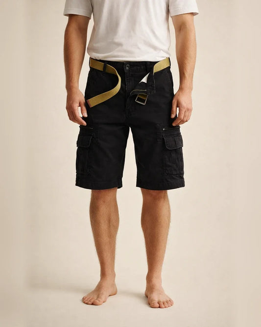 Men's Cargo Shorts Shorts Multi Pocket Straight Leg Solid Colored Comfort Wearable Knee Length Outdoor Daily 100% Cotton Sports Stylish Black Army Green | JRSEE:3c717c51-b6a5-48dc-8571-d3e091c95e17