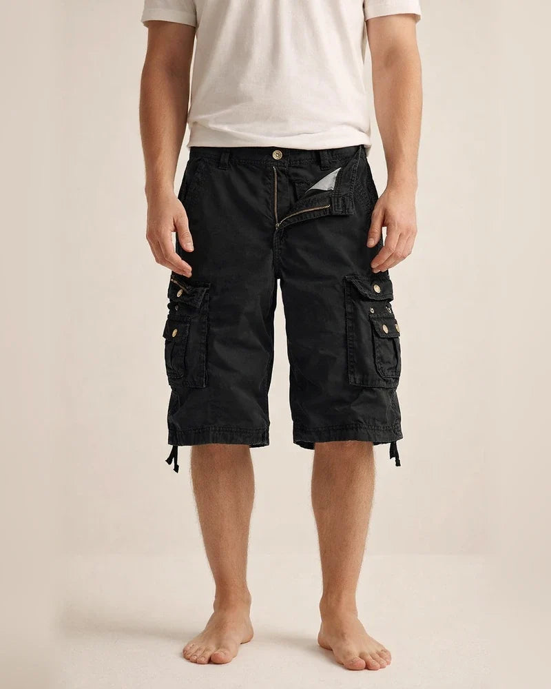Men's Cargo Shorts Work Shorts Multi Pocket Plain Knee Length Going out Cotton Streetwear Classic Green Black | JRSEE:3f1fb633-3613-4778-8af9-7d64458c69c1