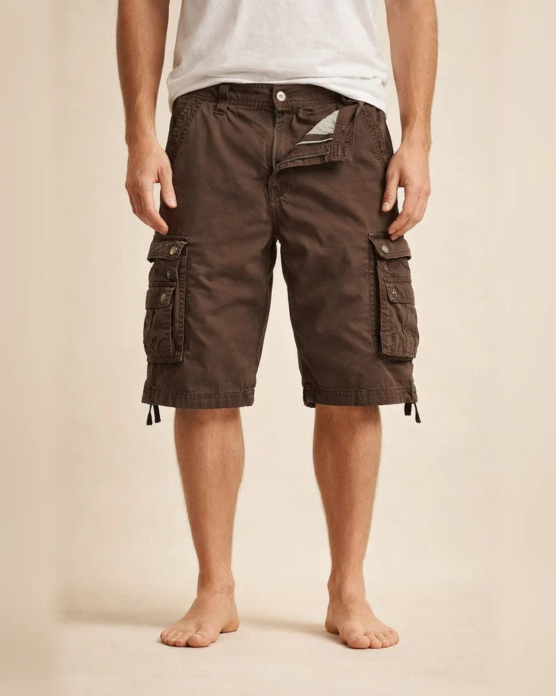 Men's Cargo Shorts Work Shorts Multi Pocket Plain Knee Length Going out Cotton Streetwear Classic Green Black | JRSEE:bb8cf568-8927-4363-a683-f36760925bf4