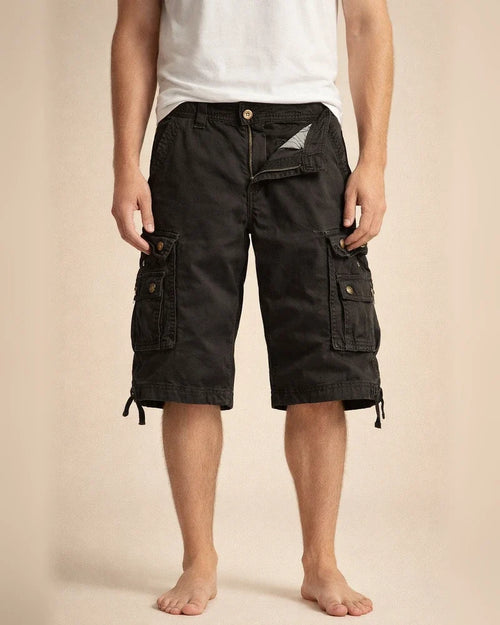 Men's Cargo Shorts Work Shorts Multi Pocket Plain Knee Length Going out Cotton Streetwear Classic Green Black | JRSEE:d0a050f3-126c-4a8a-acb3-7d9845e4b8e3