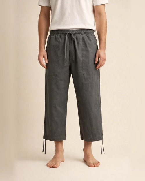 Men's Casual Cotton and Linen Sweatpants Summer Linen Seven-minute Casual Pants Cotton Pants | JRSEE:005da099-e350-4e37-a394-8c6498200c55