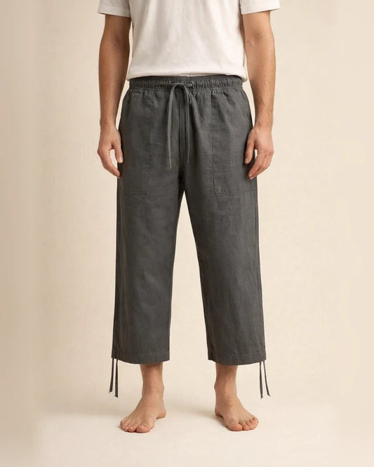 Men's Casual Cotton and Linen Sweatpants Summer Linen Seven-minute Casual Pants Cotton Pants | JRSEE:005da099-e350-4e37-a394-8c6498200c55