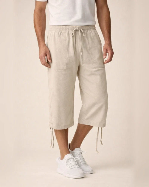 Men's Casual Cotton and Linen Sweatpants Summer Linen Seven-minute Casual Pants Cotton Pants | JRSEE:a9a331c0-d5b1-4785-8fc3-a987521ad425
