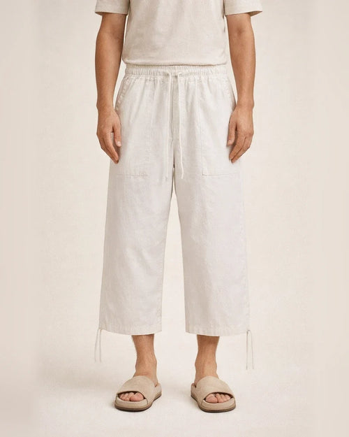 Men's Casual Cotton and Linen Sweatpants Summer Linen Seven-minute Casual Pants Cotton Pants | JRSEE:d7a9e56e-1363-4dc2-8cc8-38d636838702