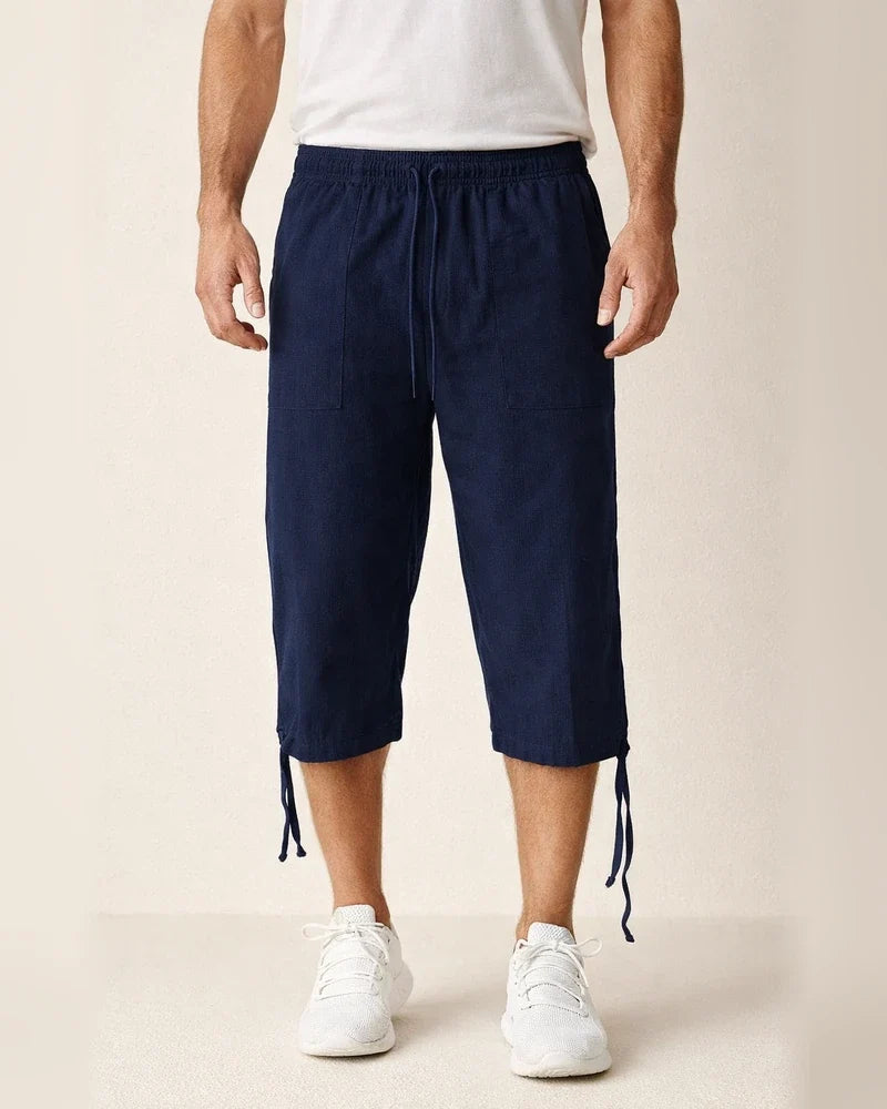 Men's Casual Cotton and Linen Sweatpants Summer Linen Seven-minute Casual Pants Cotton Pants | JRSEE:b2fd704f-3539-4bb4-9834-e3a5ccac3fbc