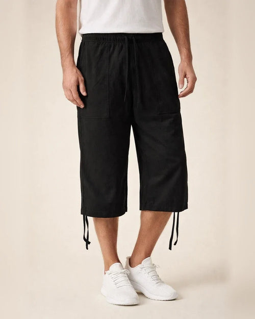 Men's Casual Cotton and Linen Sweatpants Summer Linen Seven-minute Casual Pants Cotton Pants | JRSEE:61af2ba7-bbb4-45e3-8680-607f93d30b37