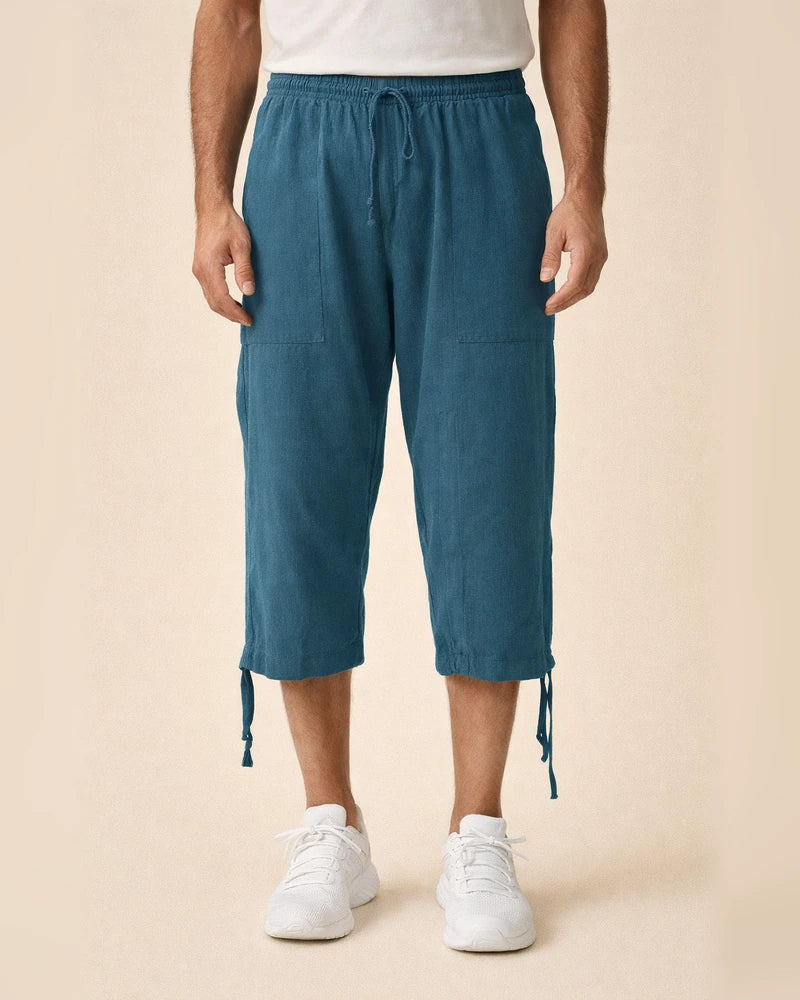 Men's Casual Cotton and Linen Sweatpants Summer Linen Seven-minute Casual Pants Cotton Pants | JRSEE:223aa9eb-dddf-467d-b160-87d990692850