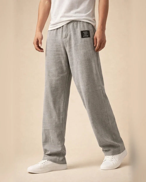 Men's Casual Cotton-Linen Blend Loose-Fit Straight-Leg Pants Solid Color S–5XL | JRSEE:96dc0c5b-5a91-40bc-b17d-2550eba5a7a5