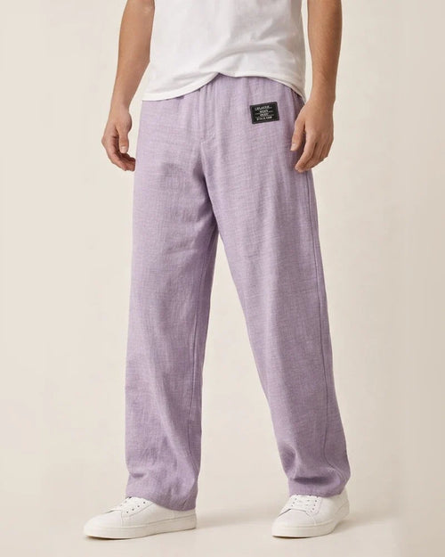 Men's Casual Cotton-Linen Blend Loose-Fit Straight-Leg Pants Solid Color S–5XL | JRSEE:406dc13f-037b-4f48-81f2-2c34fa90f3b1