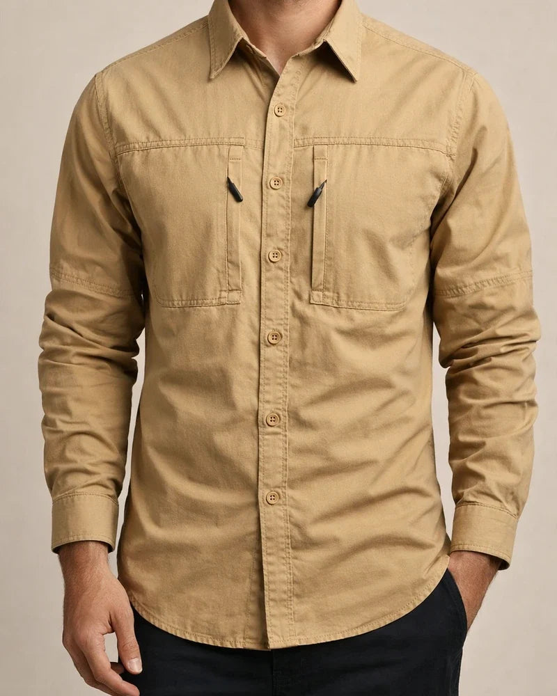 Men’s Casual Loose-Fit Long-Sleeve Shirt – New Solid-Color Fall Workwear Shirt | JRSEE:e0b1a0f3-2b5c-46bd-b404-18889fb37bf8