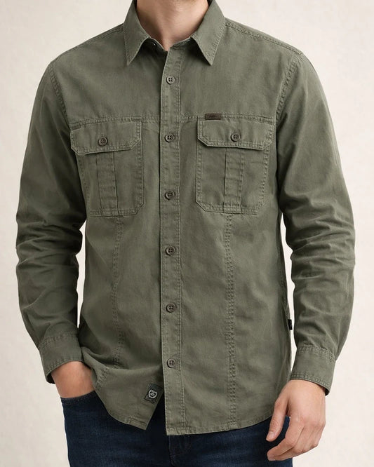 Men's Casual Loose Long-sleeved Shirt New Large Size Cotton Solid Color Shirt | JRSEE:9f19e338-90ea-4c5d-a57b-c0ee710813b6