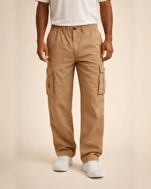 Men's Casual Multi-pocket Loose Straight Work Trousers Outdoor Trousers Fitness Trousers | JRSEE:af605a6d-394a-402d-be9e-59a0521706f7