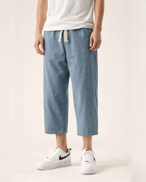 Men's Casual Pants Summer Thin Section Loose Cotton Seven-minute Pants | JRSEE:7770b245-fe23-4cd8-859b-8633f3560bec