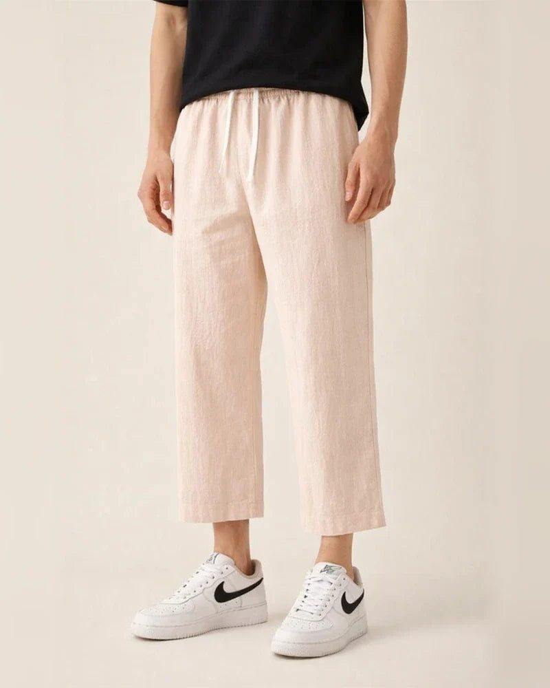 Men's Casual Pants Summer Thin Section Loose Cotton Seven-minute Pants | JRSEE:f4a89157-6e59-481e-a7dd-31c452285b24