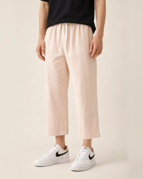 Men's Casual Pants Summer Thin Section Loose Cotton Seven-minute Pants | JRSEE:f4a89157-6e59-481e-a7dd-31c452285b24