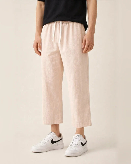 Men's Casual Pants Summer Thin Section Loose Cotton Seven-minute Pants | JRSEE:f4a89157-6e59-481e-a7dd-31c452285b24