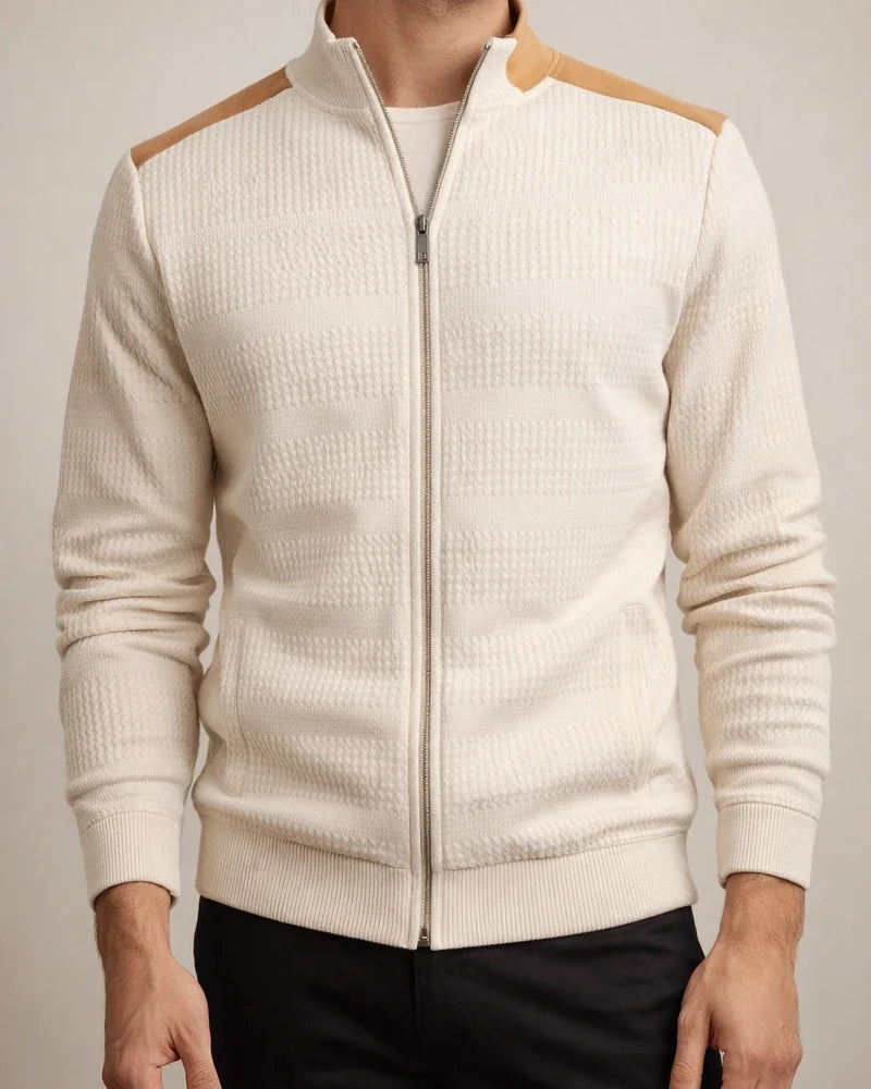 Men's Casual Sports Jacquard Long-Sleeve Zipper Lapel Jacket for Spring/Fall | JRSEE:2bc19b2c-483d-469c-bb63-3aa4c1157b77