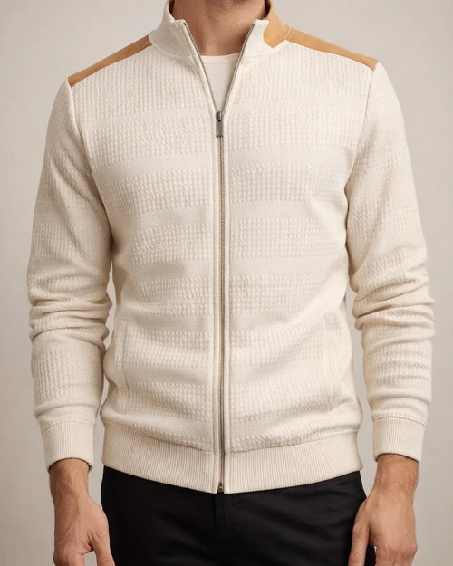 Men's Casual Sports Jacquard Long-Sleeve Zipper Lapel Jacket for Spring/Fall | JRSEE:2bc19b2c-483d-469c-bb63-3aa4c1157b77