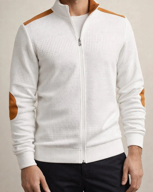 Men's Casual Sports Jacquard Long-Sleeve Zipper Lapel Jacket for Spring/Fall | JRSEE:11fe434c-3188-493e-90da-b9a9ae221ead