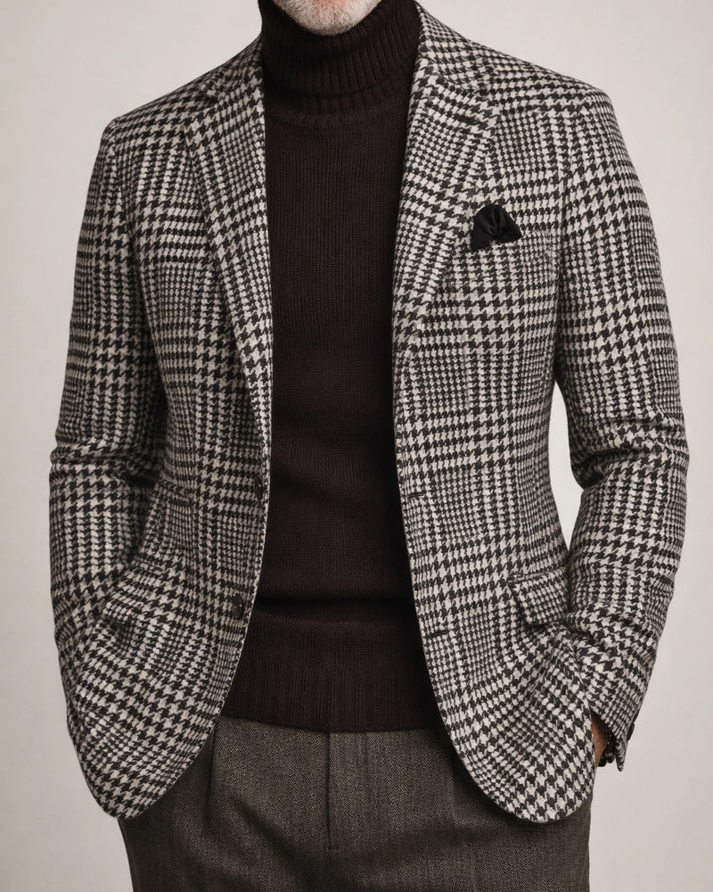Men's Casual Suits Business Tops Slim Plaid Jacket | JRSEE:fc012159-9f55-4941-8fc8-607c63f0983b