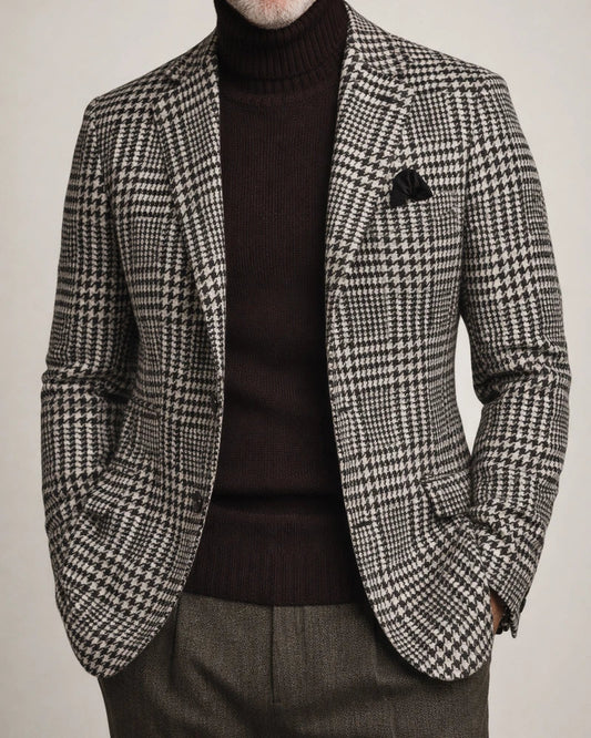 Men's Casual Suits Business Tops Slim Plaid Jacket | JRSEE:fc012159-9f55-4941-8fc8-607c63f0983b