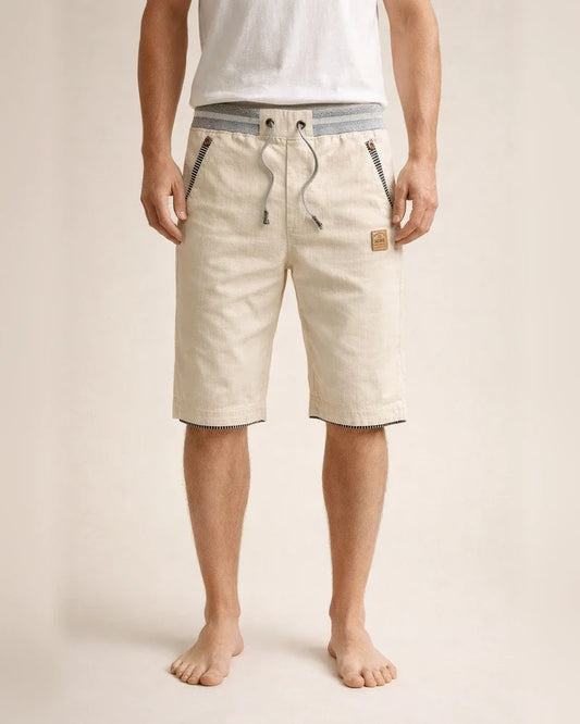 Men's Chino Shorts Shorts Beach Shorts Elastic Drawstring Design Stylish Casual / Sporty Sports Outdoor Daily Cotton Blend Comfort Breathable Stripe Mid Waist White Black Gray M L XL | JRSEE:c7e64cf4-57a2-4ec4-a83f-6fcf9b20d3c9