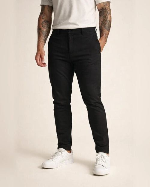 Men's Chinos Chino Pants Pocket Geometry Business Daily Cotton Blend Stylish Casual Black White Micro-elastic | JRSEE:80161998-7288-4886-8327-7bb2f4222e81