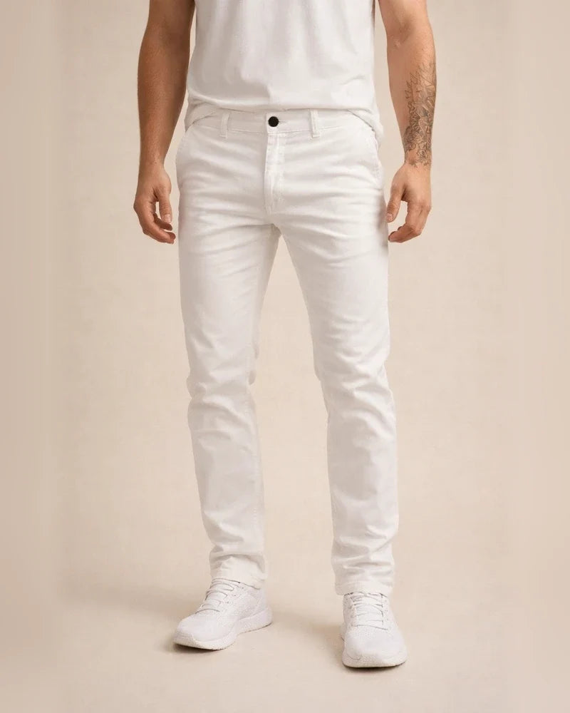 Men's Chinos Slacks Jogger Pants Straight Leg Geometry Breathable Soft Ankle-Length Home Daily Stylish Classic Style Slim Black White Mid Waist Micro-elastic | JRSEE:b3f3a0b3-7117-404f-8d43-5a31acf1b3c6