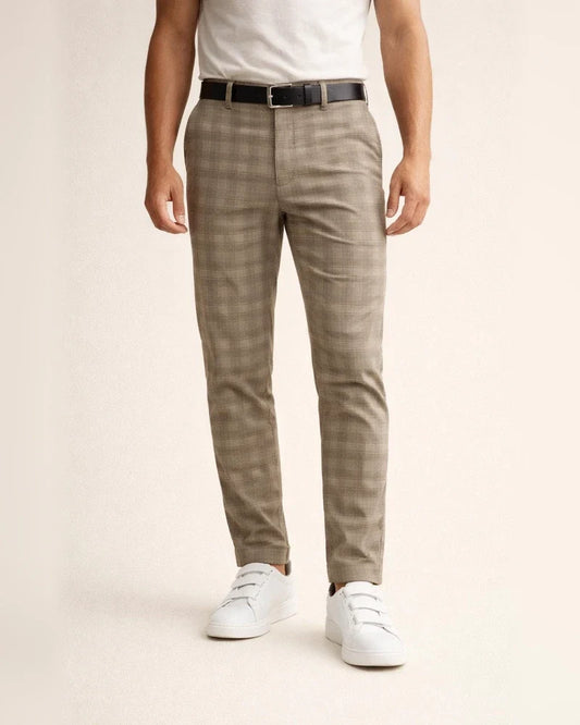 Men's Chinos Slacks Pencil Trousers Jogger Pants Plaid Checkered Lattice Soft Full Length Daily Weekend Office / Business Casual / Sporty Blue Light Green Inelastic / Fall | JRSEE:12b0179c-4df3-49ee-853d-b8f508ae2804