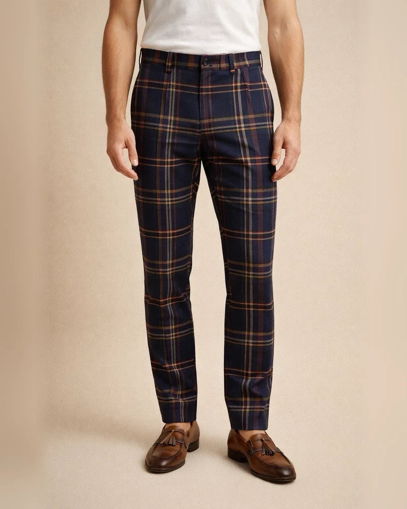 Men's Chinos Slacks Pencil Trousers Jogger Pants Plaid Checkered Lattice Soft Full Length Daily Weekend Office / Business Casual / Sporty Blue Light Green Inelastic / Fall | JRSEE:a542d519-05a0-4498-b10b-b80d109985e9