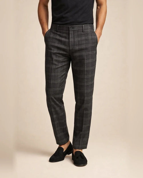 Men's Chinos Slacks Pencil Trousers Jogger Pants Plaid Checkered Lattice Soft Full Length Daily Weekend Office / Business Casual / Sporty Blue Light Green Inelastic / Fall | JRSEE:16fc8b35-5fd6-45f6-90d8-bcdd3b4da3cd