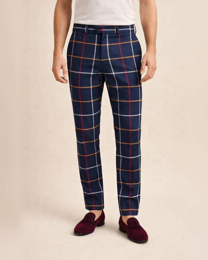 Men's Chinos Trousers Jogger Pants Plaid Dress Pants Print Lattice Full Length Casual Daily Trousers Smart Casual Yellow grid Pink Micro-elastic | JRSEE:c393e391-7f3d-4c21-9f6c-948430bc9dd1