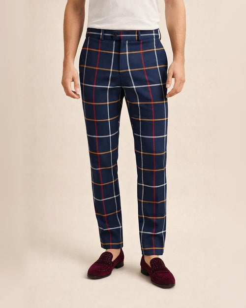 Men's Chinos Trousers Jogger Pants Plaid Dress Pants Print Lattice Full Length Casual Daily Trousers Smart Casual Yellow grid Pink Micro-elastic | JRSEE:c393e391-7f3d-4c21-9f6c-948430bc9dd1