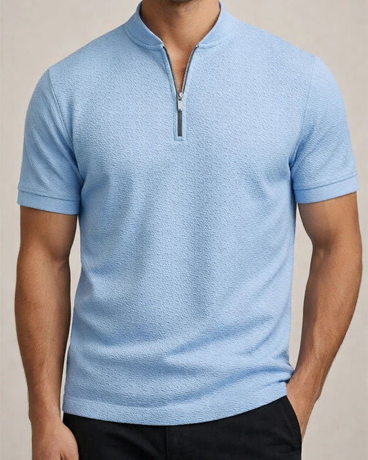 Men's Collar Polo Shirt Golf Shirt T shirt Tee Solid Color Stand Collar Street Casual Zipper Short Sleeve Tops Casual Fashion Breathable Comfortable Green White Black | JRSEE:fa7d50bd-2209-4a46-88ee-c34b24e14fb9