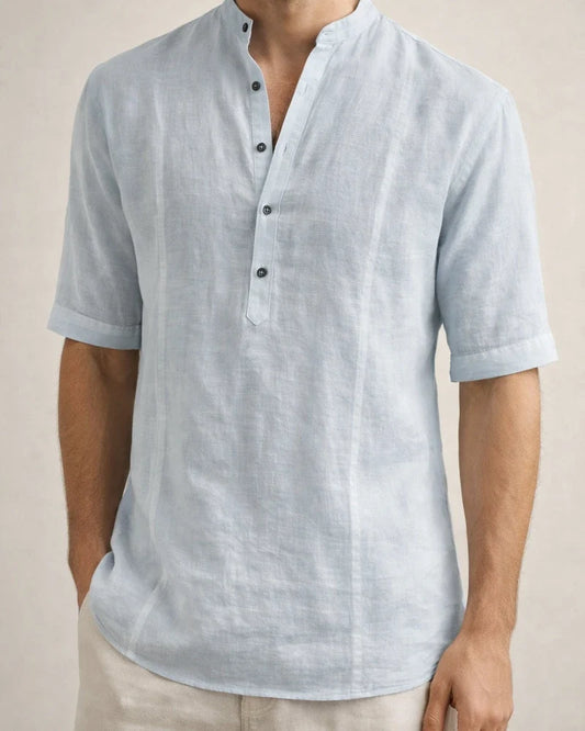 Men's Comfortable Casual Linen Shirt Medium Sleeve Men's Solid Color Tops S M L XL 2XL | JRSEE:4cbe9f42-f5b6-4fdb-b451-685f2a5bab7d