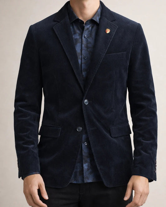 Men's Corduroy Jacket Blazer Sport Jacket Breathable Business Work Double Breasted Turndown Business Elegant Jacket Outerwear Solid Color Pocket Blue Khaki Coffee / Fall / Long Sleeve | JRSEE:8bd6af5a-4eb2-41fa-ae7f-a08cdc3c35f5