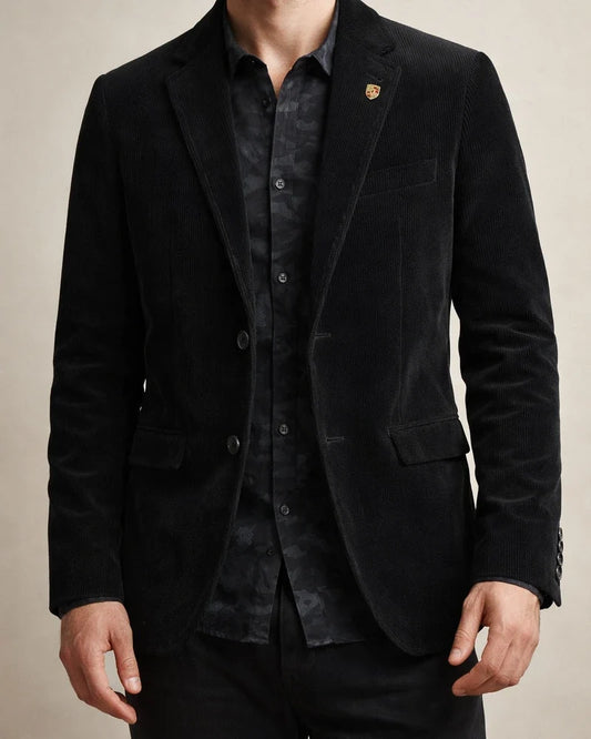 Men's Corduroy Jacket Blazer Sport Jacket Breathable Business Work Double Breasted Turndown Business Elegant Jacket Outerwear Solid Color Pocket Blue Khaki Coffee / Fall / Long Sleeve | JRSEE:8bccbb50-6742-40d0-af7c-9ceab35d7904