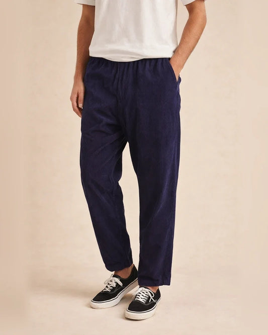 Men's Corduroy Loose-Fit Straight Cropped Pants | JRSEE:cb3f7807-a628-4730-9d0e-7ecd3cc8a4b9